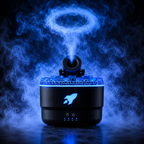 Diffuseur d'arôme flamme volcanique Humidificateur à anneau de fumée avec lumière crépitante