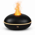 Diffuseur d'arômes Flamme Noire – Humidificateur d'huiles essentielles ultrasonique avec lumière LED