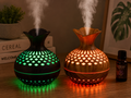 Diffuseur d'arômes Vase Fleur – Humidificateur à ultrasons pour huiles essentielles avec veilleuse LED