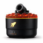 Diffuseur d'arôme flamme volcanique Humidificateur à anneau de fumée avec lumière crépitante